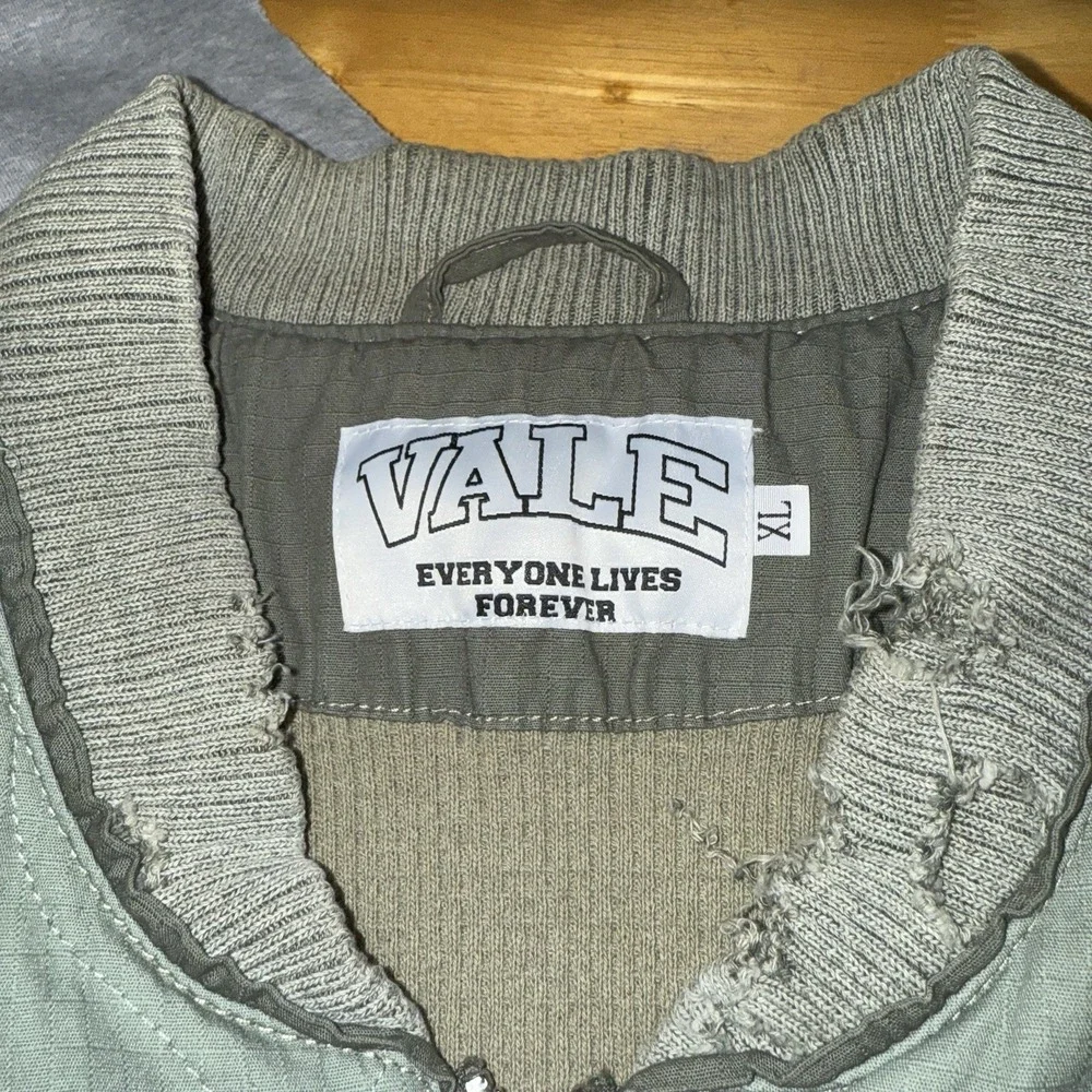 Vale Forever Jacket‎ Adult XL Authentic Green Ripstop Distressed Quilted RARE